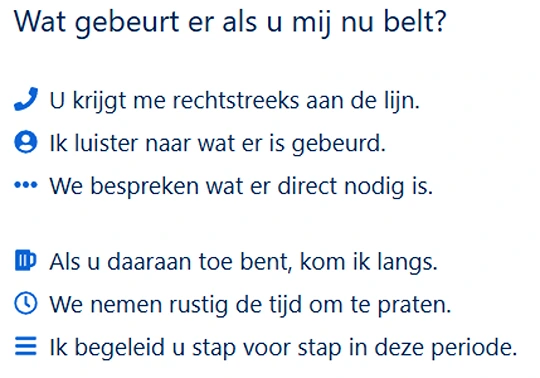 Wat gebeurt er wanneer u mij nu belt?